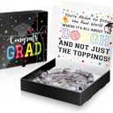 5 x Graduation Pizza Money Box for Cash Gift Money Holder Funny Pizza Gift Boxes for Surprise Holder Graduation Season Grad Party Supplies (Cash Not Include)(Black)
