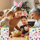 5 x 40 Pack Happy Easter Treat Bags, Colorful Easter Gift Bags with Handles, Plastic Easters Eggs Bunny Goodie Candy Tote Favor Bag for Easters Egg Hunt Party Supplies and Gifts Wrapping, 6.5 X 10 inch