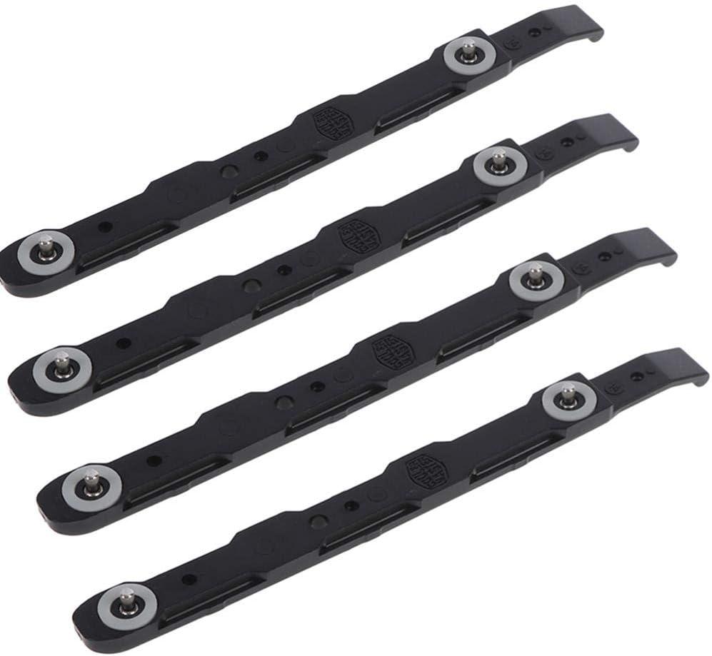 4 Pack Black Chassis Hard Drive Mounting Plastic Rails Durable Anti-Scratch HDD Mount Rails for Desktop Computer Cases Easy Install Drive Bracket Accessories for PC Building Upgrades