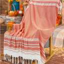 Rustic Farmhouse Throw Blanket Bedroom Decoration Living Room Accessories Sofa Couch Cover Chair Apartment Essential Home Finds Autumn House Goods Burnt Orange Terracotta Sunflower Thanksgiving Decor (Extra Large 50''x68'')