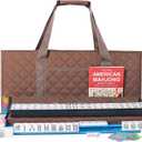 ZGME American Mahjong Set,166 White Tiles with Brown Rectangular Bag and Accessories,4 All-in-One Mahjong Racks with Pushers