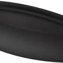 4 x Franklin Brass Cup (1-Pack) Cabinet Handles 3" Hole Center Pulls | Matte Black Hardware Kitchen Door, Drawers, Dressers, Furniture P41707K-FB-C