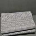 FRESHMINT Anti Fatigue Kitchen Mats for Floor 2 Piece Set, Waterproof & Non-Skid Boho Kitchen Rugs, Cushioned Kitchen Mat for Standing Washable Comfort Desk Kitchen Runners, 17x30+17x47 (Stone Gray)