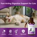 Cat Constipation Relief,Liquid Drops Laxative for Felines,100% Pure Natural Gentle Herbal Supplement,Pets Stool Softener,Promote Digestive Health,Probiotic Gut & Immune Support