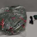 Christmas Norfolk Pine Garland,Real Touch Faux Winter Greenery Garland with Light for Stairs Table Fireplace Backdrop Wall,Christmas Holiday Seasonal Winter Decor (9ft)