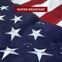 American Flag 5x8 FT Embroidered Stars, Sewn Stripes, Brass Grommets Polyester USA US Flag Long Lasting for Outdoor Use