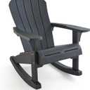 Keter Everest Adirondack Rocker - Graphite, 38 inches x 31.375 inches x 40.5 inches