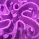 Outward Hound Fun Feeder Slo Bowl – Large 4‑Cup Capacity, Slow Feeding, Medium to Large Dogs, Non‑Slip, Purple, Flower Pattern