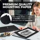 Dunwell 11x14 Art Portfolio Binder with Mounting Paper (Black), Large Portfolio Folder for Artwork Storage, 24 Sleeves Displays 48 Pages, 11 x 14 Presentation Book, Acid-Free Poly