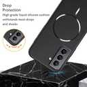 for Samsung Galaxy S22 Case, S22 Magnetic Case, Shockproof Hard Ultra-Thin Protective Cover, Heavy Duty Full Body Protective Phone Case for Samsung S22 (Black)