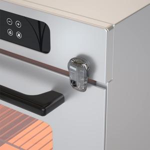 SAFELON 1 Pcs Baby Safety Oven Door Lock, Double Button Oven Lock for Kitchen Safety (Clear-Black)