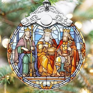 Touber Nativity Ornaments - Hanging, Western, Christian, Religious, Nativity Christmas Ornaments