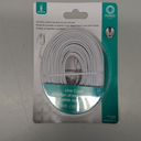 Power Gear Telephone Line Cord, 50 Feet, Phone Cord, Modular Jack Ends, Works for Phone, Modem or Fax Machine, for Use in Home or Office, White, 76530