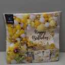 Sunflower Balloon Arch Kit – Yellow, White & Gold Balloon Garland with Sunflower Foil Balloon & Confetti Balloons for Birthday, Summer or Garden Party Decorations – 100 Pcs