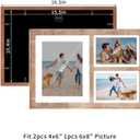 YESKAY Collage Picture Frame for 8x10 and 2 5x7 Pictures Display,3 Opening Family Photo Frames with Tempered Glass Wall Decor(Rustic Brown_1 Pack)