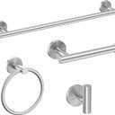 4PCS Brushed Nickel Bathroom Accessories Set, 18-Inch Towel Bar Set