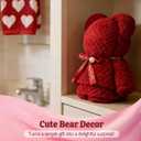 Valentine's Day Gift Set for Her Galentine's Day Hand Towels Absorbent Heart Jacquard Decorative Towels for Bathroom Kitchen Washing Face Home Love Heart Hand Towel Set (Hand Towel Gift Set)