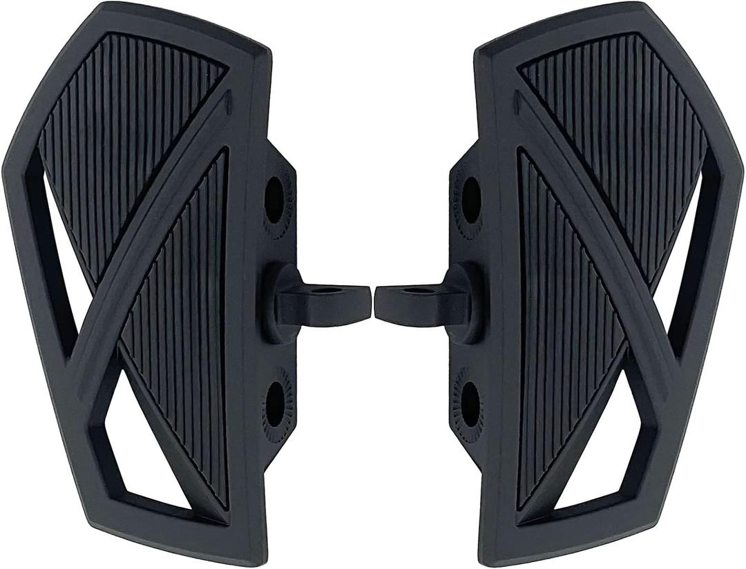 FATECIM Motorcycle Foot Pegs Pedals Rests Motorbike Highway Mini Floorboards Male Mount Anti-Slip for Harley Dyna Fat Bob Touring Road Glide Street Glide Sportster 883 Fat Boy (Black)