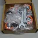 2 Inch Caster Wheels, Threaded Stem Casters Set of 4 Heavy Duty, 1/2"-13 x 1 (Screw Diameter 1/2", Stem Length 1"), Safety Dual Locking Industrial Castors, Wheels for Cart, Furniture