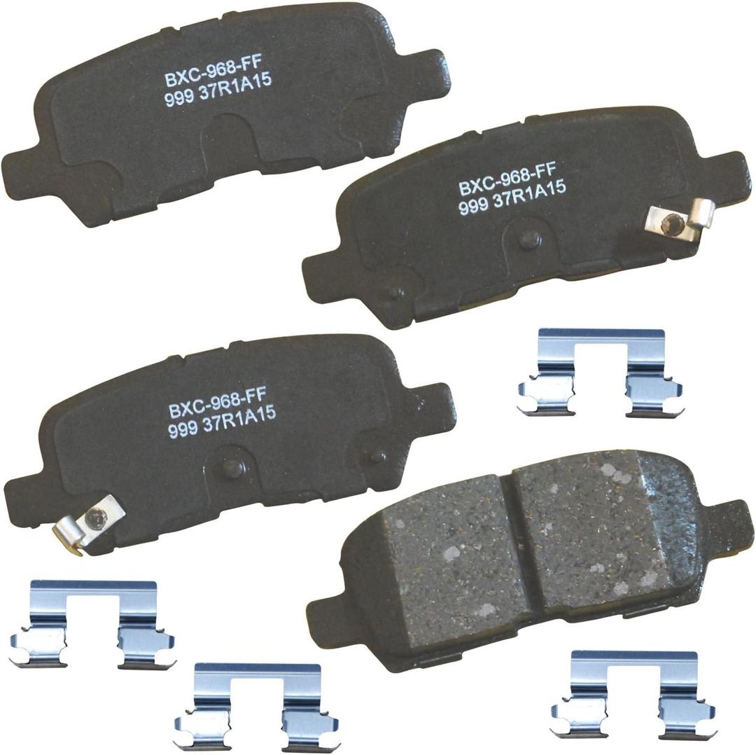 Bendix Premium SBC999 Ceramic Rear Brake Pads for Buick Allure 2009-2005, LaCrosse 2009-2005, Chevrolet Impala 2013-2011, Impala 2016-2015, Impala Limited 2016-2014, Pontiac Grand Prix 2008-2004
