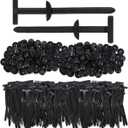 200Pcs Nylon Universal Cable Tie Buckle, Ziplock Pro Car Button Grip Ziptie Lock Clips, Strap Style Self-Locking Zip Tie for Automotive Bumper Fender Liner Auto Body Trim Panel Fastener Push Rivets