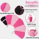 AOFITEE Dog Cone - Soft Dog Cone to Stop Licking, Comfy Cones for Dogs After Surgery, Adjustable Dogs Cones Collar Elizabethan Pet E-Collar for Medium Pets, Pet Recovery Collar, Pink Medium (Pink, M)