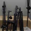 GUITTO Microphone Floor Stand with Phone/Tablet Holder, Adjustable Boom Mic Stand with Heavy-Duty Base, Dual Device Mount for Streaming, Podcasting, Recording, and Live Performances GMS-04