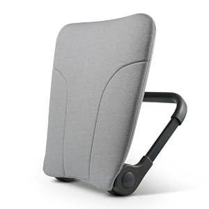 READY ROCKER Deluxe Slate | Adjustable Ergonomic Portable Rocker | Back Pain Relief & Relaxation | Black Rocker & Deluxe Cover | Back & Lumbar Support for Chair | Lightweight & Portable | 3.0 Model