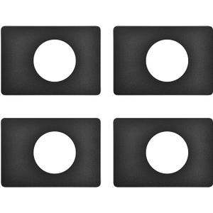 Door Knob/Deadbolt Reinforcement Plate Matte Black, Door Lock Fixing Cover Filler Repair Backplate Kit, Door Handle Hole Reinforcer 4PCS