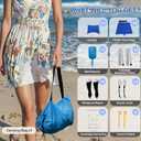 Beach Tent Sun Shelter UPF50+ with Sandbags, Sand Shovel & Windproof Poles - Portable Pop Up Canopy for Beach, Camping, Picnics, Backyard & Fishing (Royal Blue,6.9x6.5FT)