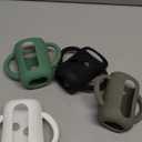 4-Pack Silicone Sleeves for Lansinoh Glass Bottles 5 oz-Starry Sky Design Baby Bottle Holder with Handles,Protectors for Lansinoh Natural Wave Glass Bottles, Anti-Scald Feeding Supplies (Black+Dark Grey+White+Dark Green)