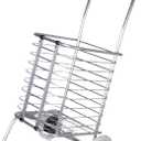 Camping Car Shopping Trolley Aluminum Alloy Climbing Stairs Carts Collapsible Hand Trailer with Wheels Camp Trolleies Utility Cart Multifunctional(2 Wheels)