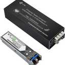 Elenzk Micro Gigabit Fiber Media Converter, 10/100/1000Mbps Ethernet to SFP, 1310nm SM 20km, DC 5V USB-C Powered, Ultra Compact