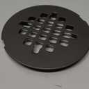 4-1/4 Inch Screw-in Round Floor Drain Cover Replacement Shower Drainer Grates (Oil Rubbed Bronze)
