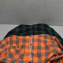 ZITY 2 Pack Men's Flannel Hoodie Shirts Long Sleeve Casual Vintage Button Down Plaid Shirt Jacket with Pocket, M