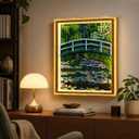 24x20 Inch LED Display Case Compatible with LEGO Water Lily Set 31220 | Acrylic Dustproof Showcase with Lighted Base | Art-Inspired Display for Home & Office (Case Only)