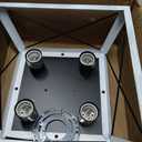 Farmhouse Oak White Flush Mount 4-Light Industrial Kitchen Ceiling Lights, Rustic Flush Mount for Dining Room, Bedroom, Hallway, Entryway, Foyer