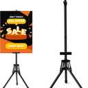 Sign Stand, Double-Sided Advertising Display Tripod Sign Holder, Adjustable Pedestal Banner Stand Height Up to 79 in, Poster Stands for Wedding, Restaurant or Business(Poster not Included)