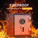 HSDYS 1.0 Cu Ft Fireproof Home Safe Box with Digital Keypad and Back Keys
