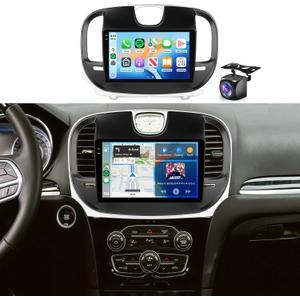 4G+64G Car Radio Stereo for Chrysler 300 2011-2019, 9inch HD in-Cell Touch Screen/Android 15/Wireless CarPlay/Android Auto/GPS/WiFi/5.0Bluetooth/FM/RDS/SWC/AHD Backup Camera