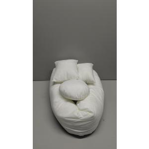4PC Newborn Photography Props Baby Posing Aid Pillow Beans Bag 1pc Donut +3 pcs Posing Pillow Photograph Shoot Set for 0-3 Months Baby White