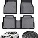 KUST Floor Mats for 2018-2024 Nissan Kicks All Weather Protection, TPE Rubber Car Mats Front Rear 2 Row Floor Liners for Kicks Accessories, Custom Fit Non-Slip High Edge