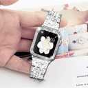 Bekomo Compatible for Apple Watch Ultra Band 49mm 46mm 45mm 41mm 38mm 40mm 42mm 44mm with 2 Pack Bling Crystal Diamonds Case Cover, iwatch SE Series Ultra 3 2/11/10/9/8/7/6/5/4/3/2/1 Bands for Women