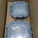 VERONES 12 Packs Glass Food Storage Containers Set, Airtight Glass Lunch Containers, Glass Meal Prep Containers with Lids,Exclusive of BPA, for Microwave, Oven, Freezer & Dishwasher Friendly,Grey