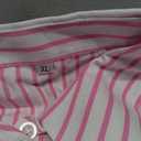 Womens Blouses Casual Tops Frenchy Striped Print Drop Shoulder Shirt Casual Work T Shirts (XL, Pink)