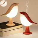 VoMii Bird Desk Lamp Set of 2, Small Table Lamp Cordless Touch Dimmable Night Light with 3 Color Temperature, Rechargeable Decorative Lamps for Bedroom Bedside Nightstand, Desk Decor, Bird Gifts