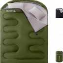 Double Sleeping Bag for Adults Queen Size XL,2 Person Oversized Sleeping Bags with 2 Pillows Waterproof for 3-4 Season Camping Backpacking Hiking Cold Warm Weather Indoor Outdoor, Double 92"x63"40F-65F