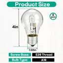 6 x 6-Pack 043168787963 & 78796 Replacement Halogen Light Bulbs, 43W A19 E26 Base, 120V, 60W Equivalent Clear Bulbs for Table Lamps, Ceiling Fixtures & Enclosed Lighting