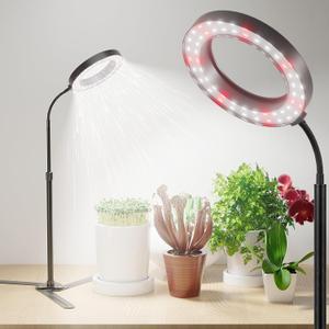 GooingTop Grow Light 50W, 6000K LED White Full Spectrum Plant Growing Lamp for Home Office Indoor Plants,Adjustable Height & Auto Timer 4 8 12Hrs, Ideal for Micro Greens Faster Growth (Large 50W)