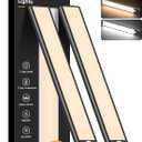 Gritin 10.2inch Under Cabinet Lighting Rechargeable 2 Pack- 3 Color Temps&5 Level Brightness, Super Bright, 4 Modes, Motion Sensor, Long Lasting - Easy Installation Magnetic Under Closet Lights-Black